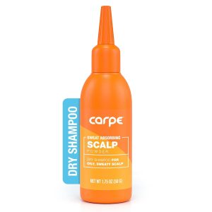 Carpe NEW. LARGER Sweat Absorbing Scalp Powder - Non Aerosol Dry Shampoo for Women & Men