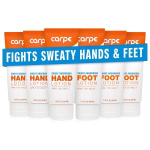 Carpe Sweat Absorbing Hannd and Foot Lotion Bundle.