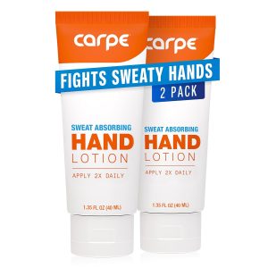 Carpe Sweat Absorbing Hand Lotion (Pack of 2). A dermatologist-recommended. non-irritating.